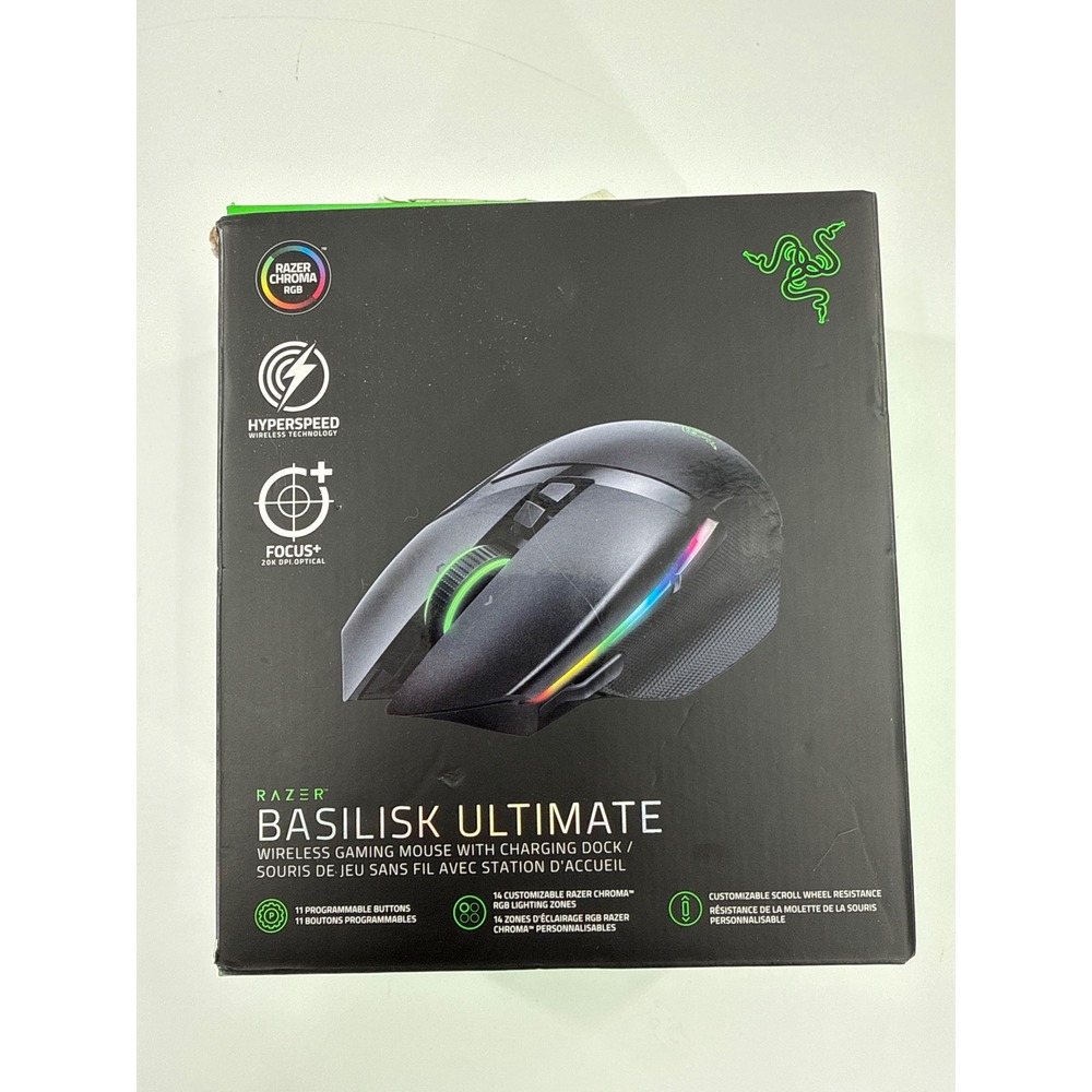 Razer Gaming Mouse Black Basilisk Ultimate Wireless RGB Charging Dock